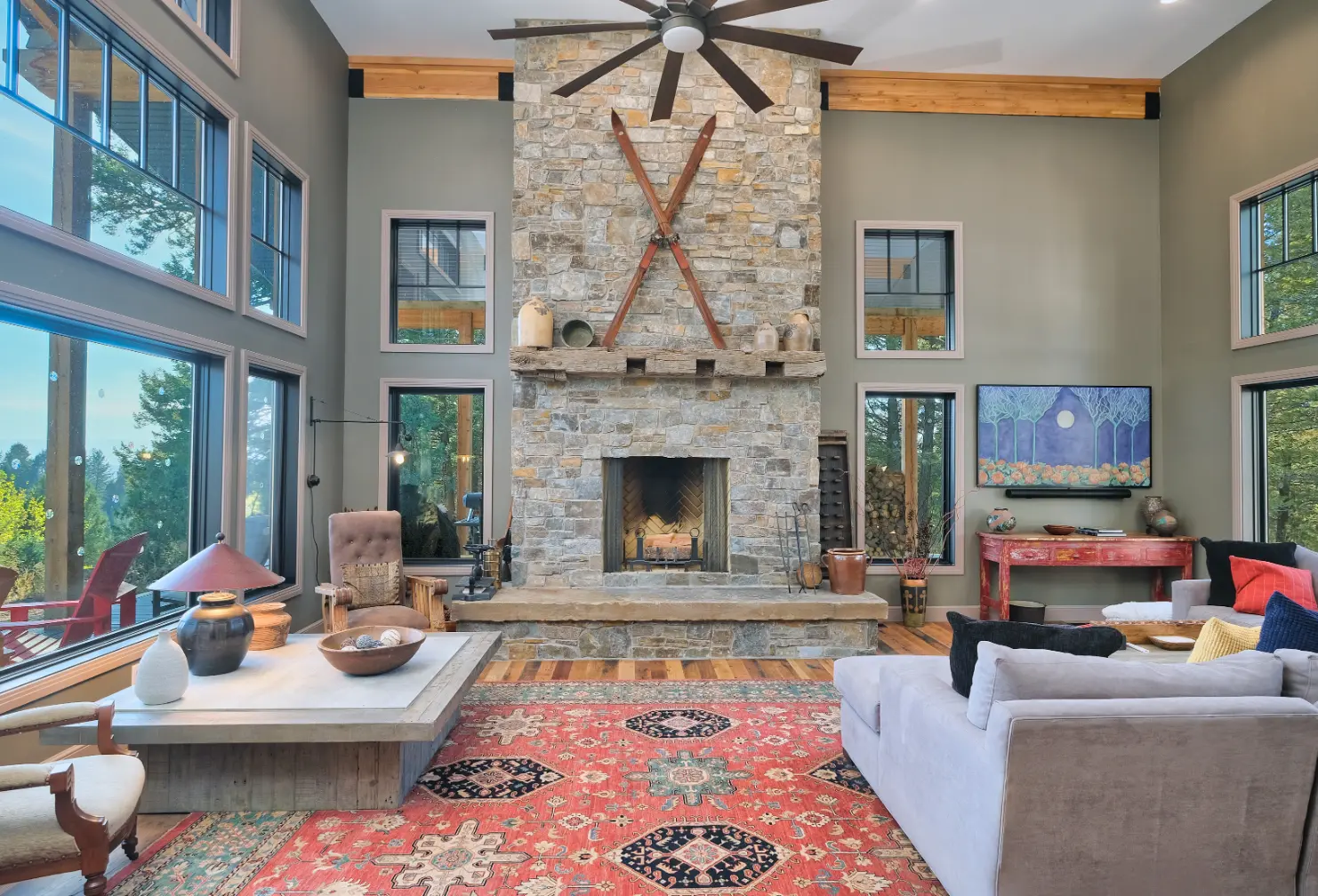 interior of our custom home in alta wy